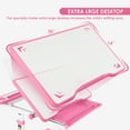thumbnail image 5 of Artist Hand Kids Study Desk and Chair Set Height Adjustable Children Table Large Writing Board Desk with LED Lamp, Pull Out Drawer, Bookstand (Pink), 5 of 9