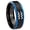 Black And Blue Step Edge, variant on Aquarius Horoscope Concave Black Tungsten Men Ring 10MM