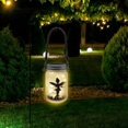 thumbnail image 5 of Linterna solar, IP44 impermeable al aire libre Mason Jar lámpara solar para patio, césped, fiesta, luces, decoración de jardín (blanco cálido), 5 of 5