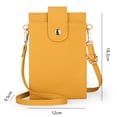 thumbnail image 2 of Small Cell Phone Wallet Purse Crossbody for Women Leather Slim Wallet Cellphone Crossbody Purse with Credit Card Slots - Yellow, 2 of 5