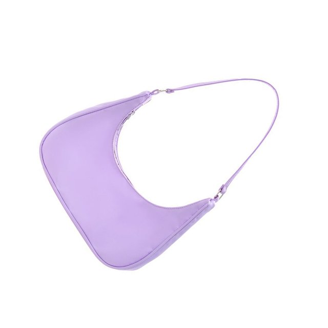 Minnieouse Bolso de hombro de nailon para mujer, bolso de almacenamiento con cremallera, estuche de viaje informal, bolsos de mano de Color Bolsas de mensajero y de hombro Violeta