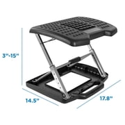 Mount-It! Under Desk Footrest, Adjustable Height/Angle and Massaging Rollers