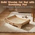 thumbnail image 5 of Curved Cat Scratching Lounge with Sisal Pad, Solid Wood Cat Scratcher Bed, Sofa-Style Furniture for Indoor Cats, 5 of 7