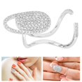 thumbnail image 4 of Nail Cover Rings Fingernail Rings Finger Decoration Rings Index Finger Nail Rings Rhinestone Nail Cover Rings Nail Cover Rings Adjustable Size Beautiful Practical Wear Easily Safe, 4 of 8