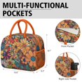 thumbnail image 6 of Womens Pioneer Flower Floral Print Pattern Lunch Box for Work,Insulated Lunch Bag for Women,Loncheras Para Mujer,Leakproof Adult Lunch Bag for Work,Beach,Travel,Picnic,Camping, 6 of 7