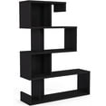 thumbnail image 2 of Longway Modern White Bookcase, Farmhouse Bookshelf, Modern Freestanding Multifunctional Decorative Storage Shelving, 41x31x8 inches Bookshelf, Anthracite Finish, 2 of 8