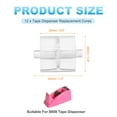 thumbnail image 2 of Uxcell 12Pcs Tape Dispenser Core, Replacement Core for 8808/8809 Tape Dispenser Plastic Insert Parts for Home Office Warehouse Wrapping Packaging Mailing Shipping, Clear, 2 of 7