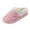 Pink, variant on Slippers For Women Thick Sole Fleece Lining Letter Print Size 5.5 Us Foot Length 9.06 Inches Polyester Material