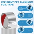 thumbnail image 3 of Uxcell 2 Pack 0.08mm PET Aluminum Foil Tape, 16 ft x 2 Inch Heavy Duty HVAC Tape Metal Duct Tapes Heat Resistant Tape Insulation Tapes with Gloves for Air Ductwork, Dryer Vent, 3 of 6