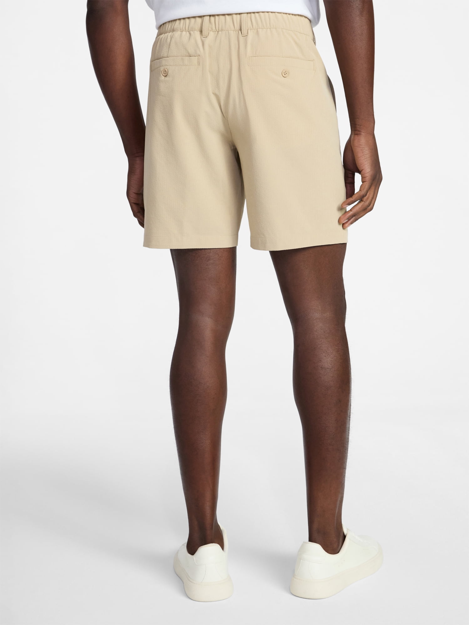 George Men's and Big Men's Seersucker Shorts, 8" Inseam, Sizes S-3XL