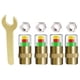 thumbnail image 4 of 4 tapas de válvula para monitor de presión de neumáticos de coche, indicador de 3 tapones de válvula de aire de 2,4 bar Oro, 4 of 7