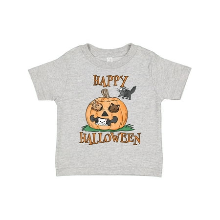 

Inktastic Happy Halloween Kittens in a Pumpkin Gift Toddler Boy or Toddler Girl T-Shirt
