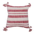 thumbnail image 1 of Vickerman JB214216 16 x 16 Po. Coussin en Coton Rayé, Rouge, 1 of 1