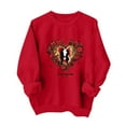 thumbnail image 2 of Valentines Day Red Shirt for Women Valentine's Day Printed Long Sleeve Sweatshirt Comfy Crewneck Vacation Tee, M, 2 of 6