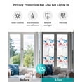 thumbnail image 4 of Window Privacy Film Spring Butterfly Stained Glass Window Film Decorative Sun Block Window Cover Simple Summer Nature Botanical Flowers Window Clings Static Adhesive Sticker for Bathroom 17.7"x78.7", 4 of 7