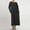 A050-Black, variant on CALAFEBILA Dress for Women Long Sleeve Solid Color Midi Kaftan Dress Cotton Linen Pleated Pockets Long Dresses for Junior