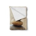 thumbnail image 2 of Rock Soft Flannel Fleece Throw Blanket, Irregularly Shaped Stacked Stones Staying Still in Balance Calming Vibes Meditate, Cozy Plush for Indoor and Outdoor Use, 70" x 90", Multicolor, by Ambesonne, 2 of 5