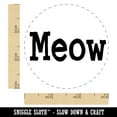 thumbnail image 2 of Meow Cat Fun Text Self-Inking Rubber Stamp Ink Stamper - Brown Ink - Small 3/4 Inch, 2 of 7