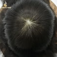 thumbnail image 6 of Lyrical Hair Toupee for Men Fine Mono Mens Toupee Human Hair Replacement Systems Monofilament with NPU Hairpiece for Man Black Brown Blonde Gray Hair Wig Unit, 6 of 6