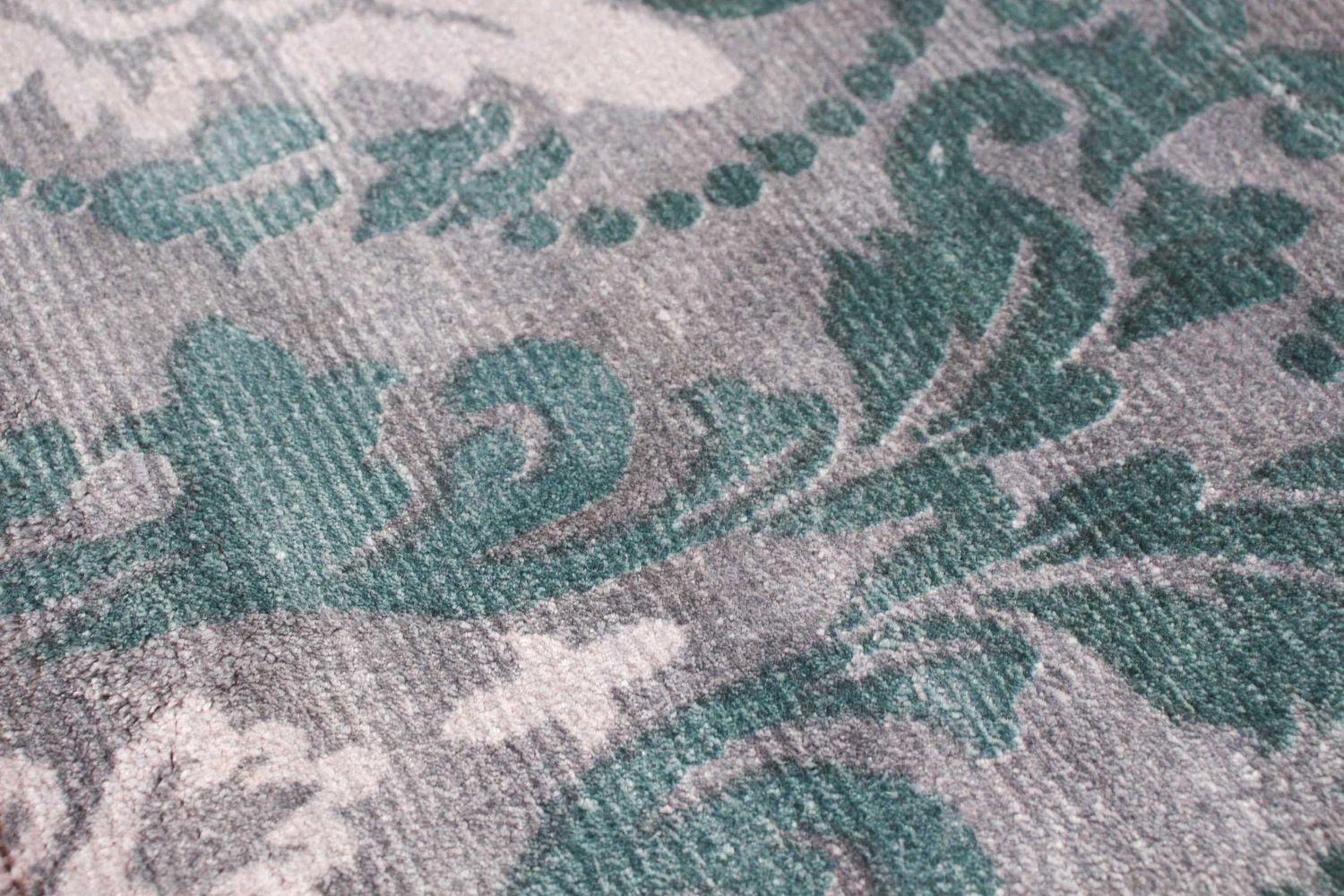 ECARPETGALLERY 5'0" x 8'0" Transitional Galleria Hand Loomed Area Rug for Living Room, Dining Room and Bedroom in Grey