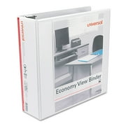 Economy Round Ring View Binder, 3 Rings, 3" Capacity, 11 x 8.5, White