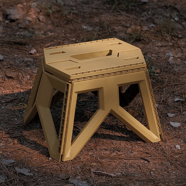 Solid Structure High Bearing Handle Folding Stool Portable Plastic Camping Step Stool Outdoor Supplies