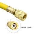 thumbnail image 3 of Unique Bargains 1.5m 1/4 SAE Thread Connector 800PSI Refrigeration Charging Hose Tube Yellow, 3 of 4