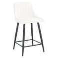 thumbnail image 6 of SAFAVIEH Helga Square Mid Back Counter Stool, Ivory/Black, 6 of 12