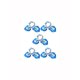 thumbnail image 1 of 5 Piezas de Bufandas Cuadradas para Mujeres, Bufandas con Estampado de Leopardo, Rayas y Lunares, Pañuelo, Neckerchief 5pcs-50x50cm Azul Blanco Flor, 1 of 4