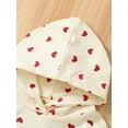 thumbnail image 5 of Gzhioc Baby Valentine’s Day Romper, Cute Heart Print Long Sleeve Hooded Bodysuit One-Piece Outfit,0-12 Months, 5 of 9