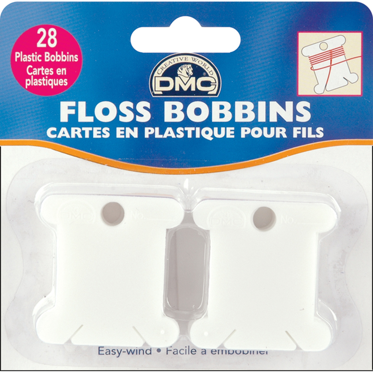 DMC Plastic Floss Bobbins, 28 Count