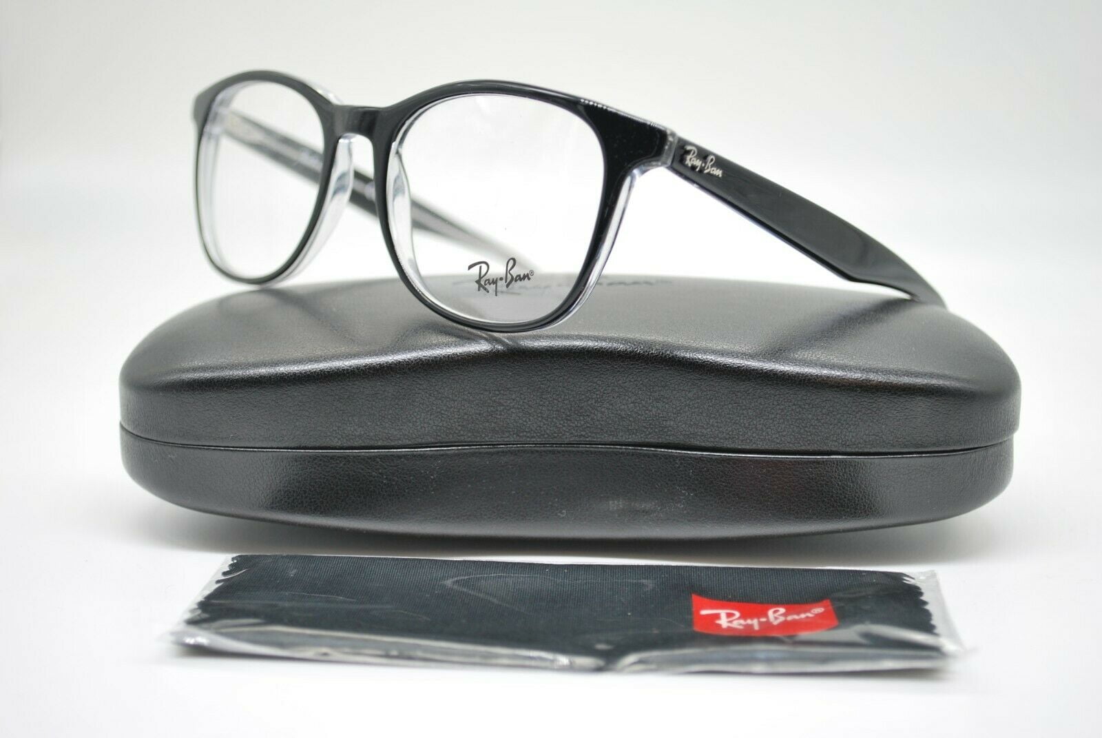 NEW RAY BAN RB 5356 2034 BLACK AUTHENTIC EYEGLASSES FRAMES RX 52-19 -  