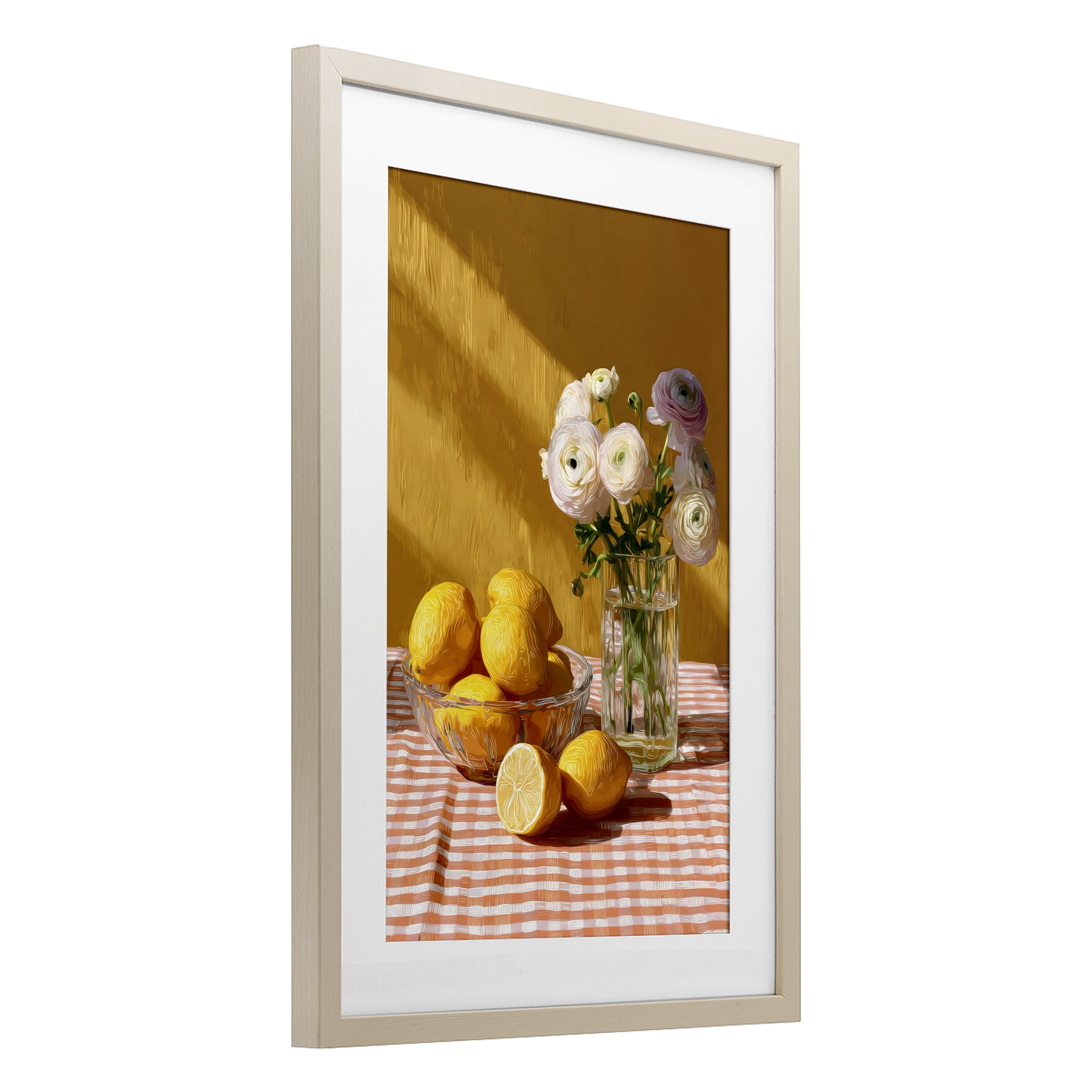 Stupell Industries Lemony Breakfast Arrangement Birch Framed Print Under Glass, design by Petal Prints Design