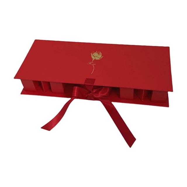 Abbracc Mom Empty Flower Gift Box Packaging Box Lightweight Versatile 16.9x7x2.6inch Red