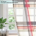 thumbnail image 4 of Yayeee Window Curtains Light Filtering 63"x42" Grommet Panel Pair Home Living Room Decor, Red Tartan, 4 of 7
