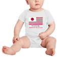 thumbnail image 2 of Proud to Be Japanese American Flag Cute Baby Bodysuit Newborn Clothes Outfits (White, 3-6 Months), 2 of 5