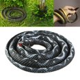 thumbnail image 4 of 120cm Realistic Fake Simulation Rubber Snake Toys Garden Props Simulation Snake Black White, 4 of 8
