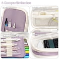 thumbnail image 3 of MESVIER Estuche para Lápices de Gran Capacidad, Lapicera Expandible con 4 Compartimientos, Lapiceras Organizadoras Aesthetic para Escolar Oficina Trabajo, 3 of 3