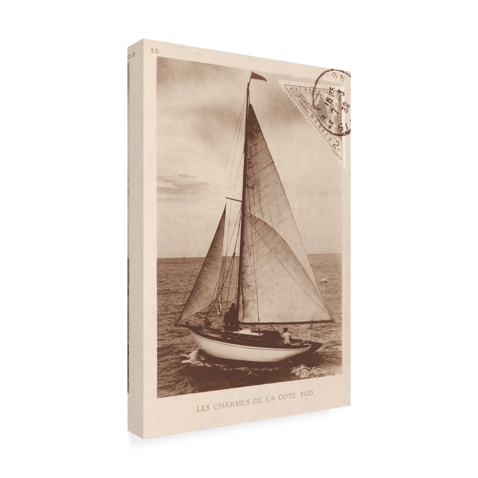 Trademark Fine Art 'Vintage Sailing II Sepia' Canvas Art by Wild Apple Portfolio