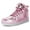 Pink, variant on Unisex LED Light Shoes High Top Light Flashing Trainers USB Charging Shoes For Children,Sizes 12.5(6-7 Years)
