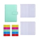 thumbnail image 2 of Carpetas para Cuadernos DYNWAVEMX A6 PU 6 Carpetas de Anillas con Cierre de Hebilla 12 Sobres con Cremallera Organizador de Dinero Verde, 2 of 7