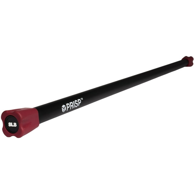 PRISP Weighted Exercise Workout Bar - Total Body Weight Bar for Home Gym, Fitness, Yoga and Strength Training