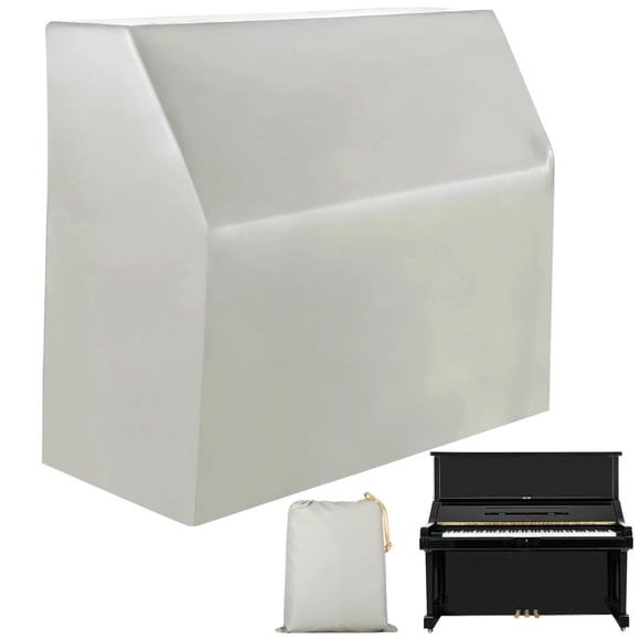 Upright Piano Cover, Piano Full Cover Dustproof Waterproof, Silver-coated Oxford Fabric Piano Protective,Block Sunlight, Moisture