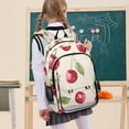 thumbnail image 7 of FORMRS Unisex School Backpack 17" Student Travel Bag with Laptop Compartment, Watercolor Cherry, 7 of 7