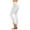 White, variant on Prolriy Women's Pants, Womens Daily Solid Yoga Pants Elastic Mid Waist Workout Pants Casual Sport Trousers Leggings Leggings for Women Black L