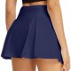 thumbnail image 5 of Faldas deportivas elásticas para mujer: faldas informales de tenis y golf con pantalones cortos interiores, diseño de bolsillos de cintura alta, 5 of 5