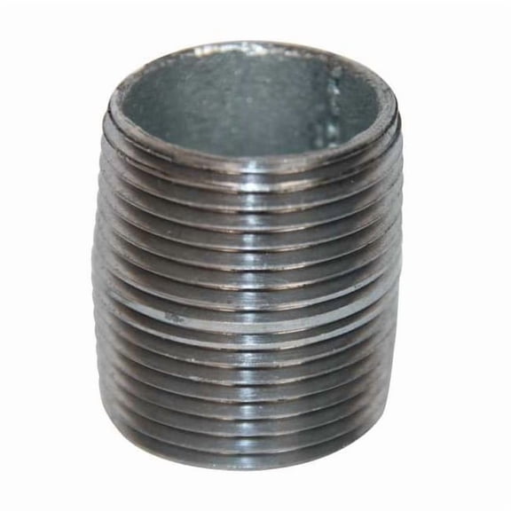2-1/2" MNPT Close TBE Galvanized Steel Pipe Nipple Sch 40