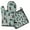 Bichon Dog Blue, variant on Beagle and Dog Footprints Kitchen Oven Mitt and Pot Holder Sets 2 Pcs for Baking, Cooking and Grilling, Heat Resistant Up To 392 °F