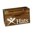 thumbnail image 3 of Estante para sombreros de madera, organizador de almacenamiento para sombreros, fácil instalación, decoración del hogar moderna, soporte para sombrero, 3 of 9
