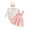 Pink, variant on ZHOGXU Baby Girls Heart Printed Outfit Long Sleeve Top Suspender Bowknot Skirts Matching Bow Headband 3PCS Set For Kids,Pink,3-6 Months